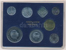 Holland Antillák 1980. 1c - 2 1/2G (7xklf) forgalmi sor + "Rijks Munt" emlékérem dísztokban T:UNC,AU patina Netherlands Antilles 1980. 1 Cent - 2 1/2 Gulden (7xdiff) coin set + "Rijks Munt" commemorative medal in original case C:UNC,AU patina