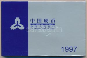 Kína 1997. 1f-1Y forgalmi sor (6xklf) eredeti tokban T:BU China 1997. 1 Fen - 1 Yuan (6xdiff) in original case C:BU