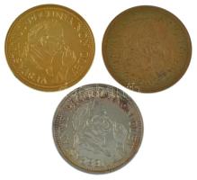 Hollandia DN "Steekpennig" (3xklf: aranyozott, ezüstözött és bronz) Vespasianus római csás...