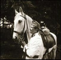 Katonák a II. világháborúban, 5 db síkfilm negatív, 6×6 cm