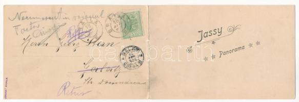 1905 Iasi, Jasi, Jassy, Jászvásár; 2-tiled folding panoramacard. Oscar Grünberg (EK)