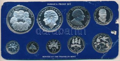 Jamaica 1978. 1c-10$ (9xklf) Proof Set sérült kartonlapon T:PP Jamaica 1978. 1 Cent - 10 Dollar (9xdiff) Proof Set on damaged cardboard case C:PP