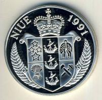 Niue 1991. 10$ "Labdarúgó VB" Ag T:PP