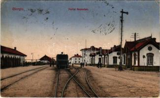 1925 Giurgiu, Gyurgyevó, Gyurgyó; Portal Ramadan / railway station, train (EK)