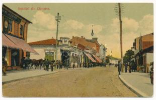 1911 Campina, street view, shops, Hotel Central (fl)