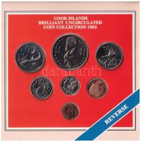 Cook-szigetek 1983. 1c-1$ Cu-Ni (7xklf) forgalmi sor dísztokos szettben T:UNC Cook Islands 1983. 1 C...