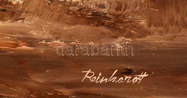 Reinhardt István (1936 - ): Halott kút . Olaj, farost. Fakeretben, jelzett 40×60 cm