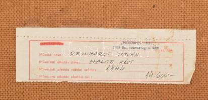 Reinhardt István (1936 - ): Halott kút . Olaj, farost. Fakeretben, jelzett 40×60 cm