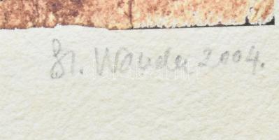 Szyksznian Wanda (1948-): Lány. Computer print, merített papír. Jelzett, számozott: 1/10. 22x15,5 cm