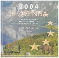 Szlovénia 2004. 1c-5EUR próbaveretek, szettben, díszkiadásban T:PP apró patina Slovenia 2004. 1 Cent - 5 Euro commemorative Euro essai mint set in original folder C:PP tiny patina