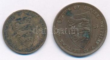 Jersey 1913. 1/24Sh bronz + 1/12Sh bronz "V. György" T:F,VF
Jersey 1913. 1/24 Shilling + ...