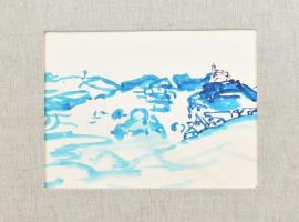 Jelzés nélkül: Tihany (Balaton). Akvarell, papír, paszpartuban. 21,5x29 cm.