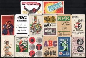 cca 1960-1970 Vegyes kártyanaptárak, 18 db