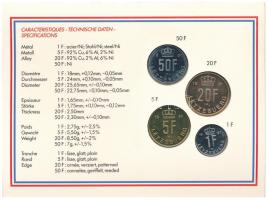 Luxemburg 1991. 1Fr - 50Fr (4xklf) forgalmi sor "Luxemburg nagyhercege" karton dísztokban ...