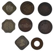 India 1835-1944. 8db-os érmetétel T:XF-VG India 1835-1944. 8pcs coin lot C:XF-VG