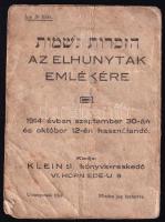 1914, 1939 Balassagyarmati Izraelita Hitközség irata rabbi aláírással és elhunytak emlékére füzet, 2...