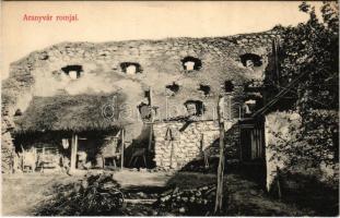 Piski, Simeria; Az aranyvár romjai. Adler fényirda 1907. / castle ruins (EK)