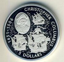 Libéria 2006. 5$ Ag "Kolumbusz" T:PP