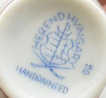 Herendi petrezselyemmintás kis urna váza. Kézzel festett, jelzett, hibátlan, m: 9 cm