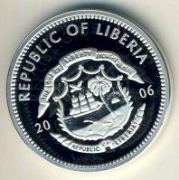 Libéria 2006. 5$ Ag "Kolumbusz" T:PP
