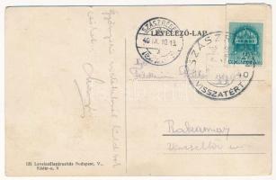 Szászrégen, Reghin; vasútállomás / railway station + "1940 Szászrégen visszatért" So. Stpl...