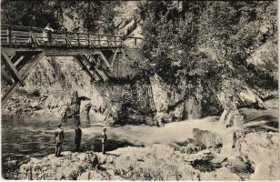 1908 Herkulesfürdő, Baile Herculane; Vízesés. Eberle Keresztély kiadása / Wasserfall / waterfall