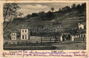 1903 Kolozsvár, Cluj; Erzsébet út a híddal / street view, bridge (fl)