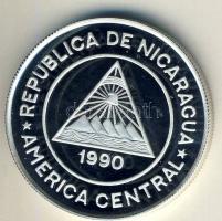 Nicaragua 1990. 10.000C Ag "Olimpia-kerékpár" T:PP Csak 10.000db!