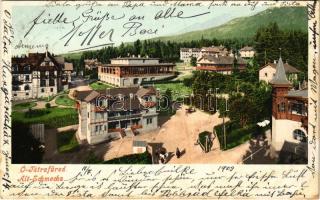 1909 Tátrafüred, Ótátrafüred, Altschmecks, Stary Smokovec (Magas Tátra, Vysoké Tatry); Maurer Adolf üzlete. Cattarino kiadása / shop, spa (EK)