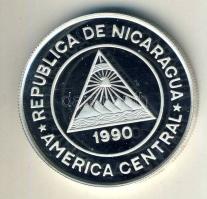 Nicaragua 1990. 10.000C Ag "Olimpia-kerékpár" T:PP Csak 10.000db!