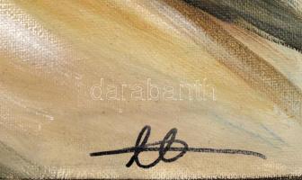 Nagy (Boglárka) Alíz (2001-): Gossip. Olaj, vászon. Jelezve jobbra lent, hátoldalán autográf felirat...