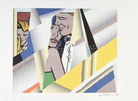 Roy Lichtenstein (1923-1997): Cím nélkül. szitanyomat, papír. Sorszámozott: 115/150, jelzett a nyomaton. Styria Studio szárazpecséttel és Castelli pecséttel jelzett, Lapméret 50x37 cm