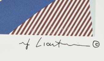 Roy Lichtenstein (1923-1997): Cím nélkül. szitanyomat, papír. Sorszámozott: 115/150, jelzett a nyoma...