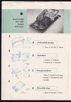 cca 1940 Terta LBU-1 távbeszélő készülék képes ismertető prospektusa