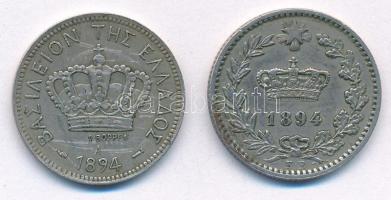 Görögország 1894. 20l Cu-Ni + Olaszország 1894. 20c Cu-Ni T:XF,VF patina, karc
Greece 1894. 20 Lept...