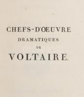 Chefs-D'Oeuvre dramatiques de Voltaire 1-4. Paris, 1822. Veuve Dabo. Korabeli aranyozott félbőr...