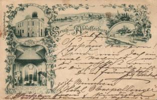 1897 Aschaffenburg with Synagogue inside and outside