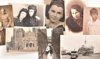 cca 1900-1940 Vegyes fotó tétel, vegyes témákban, 9×13 és 24×18 cm közötti méretekben