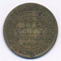 ~1930. "Üvegbetétjegy / Budapesti Központi Általános Tejcsarnok Rt. 192. sz. fiókja" 50f ü...