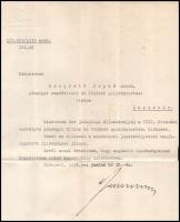 1939 Reményi-Schneller Lajos (1892-1946) belügyminiszter autográf aláírt kinevezése