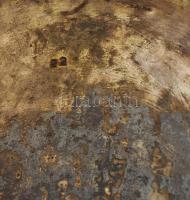 Ezüst (Ag) pudrié, virág díszítményekkel, sérült, jelzett, d: 9 cm, nettó: 66 g