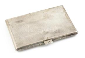 Ezüst (Ag) női cigaretta tárca, sérült, jelzett, 5,5x8,5x0,7 cm, nettó: 59 g