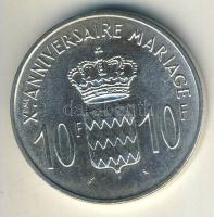 Monaco 1966. 10Fr Ag "Grace & Rainer" T:BU Csak 24.000db!