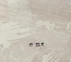 Ezüst (Ag) rózsás, makkos tea kiöntő szett, jelzett, m: 10-22 cm, nettó: 1360 g