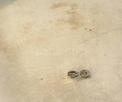 Ezüst (Ag) 6 db mokkás csésze, aljjal, üvegbetét nélkül, jelzett, d: 11 cm, nettó: 575 g