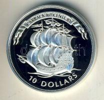 Belize 1995. 10$ Ag "Carrack vitorláshajó" T:PP Csak 15.000db!