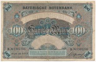 Német Birodalom / Bajorország 1900. 100M vízjeles papíron T:III German Empire / Bavaria 1900. 100 Ma...