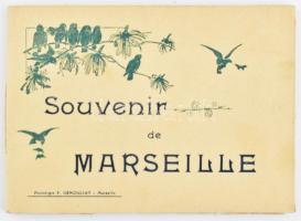 cca 1890-1900 Souvenir de Marseille, album 16 db fekete-fehér képpel, papírkötésben, jó állapotban, 15x11 cm