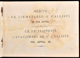cca 1900 Selecta ex Coemeterio S. Callisti in Via Appia. A római katakombákat bemutató album, fekete...