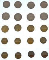 62db-os vegyes forint és fillér érmetétel T:AU-F patina